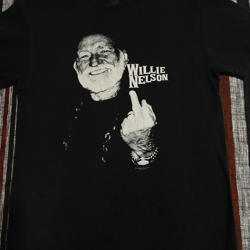 Zion Rootswear Willie Nelson Graphic Black Tee